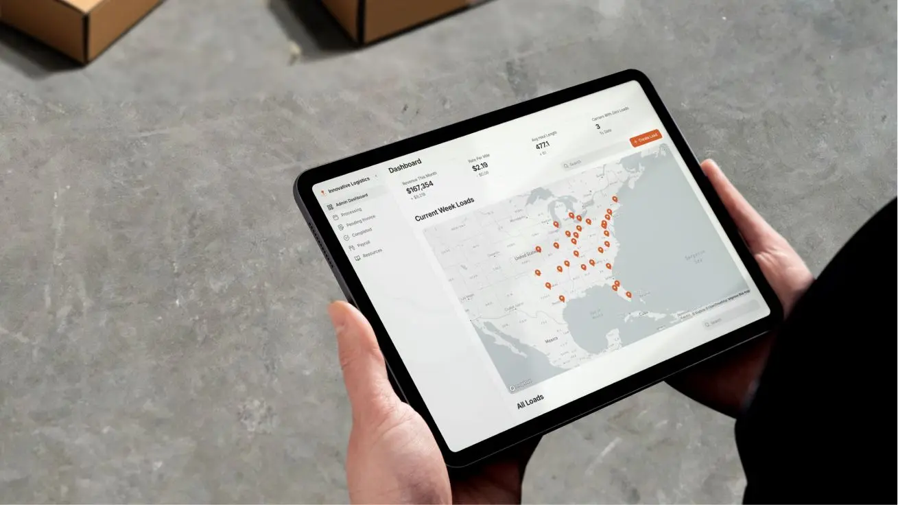 Example dashboard and operational app view